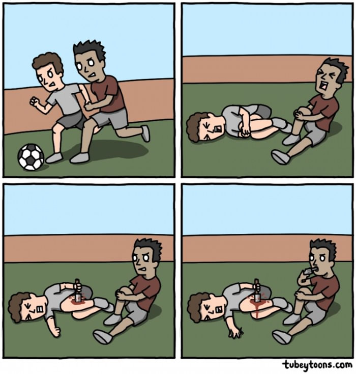 futebol fingir acidente dor
